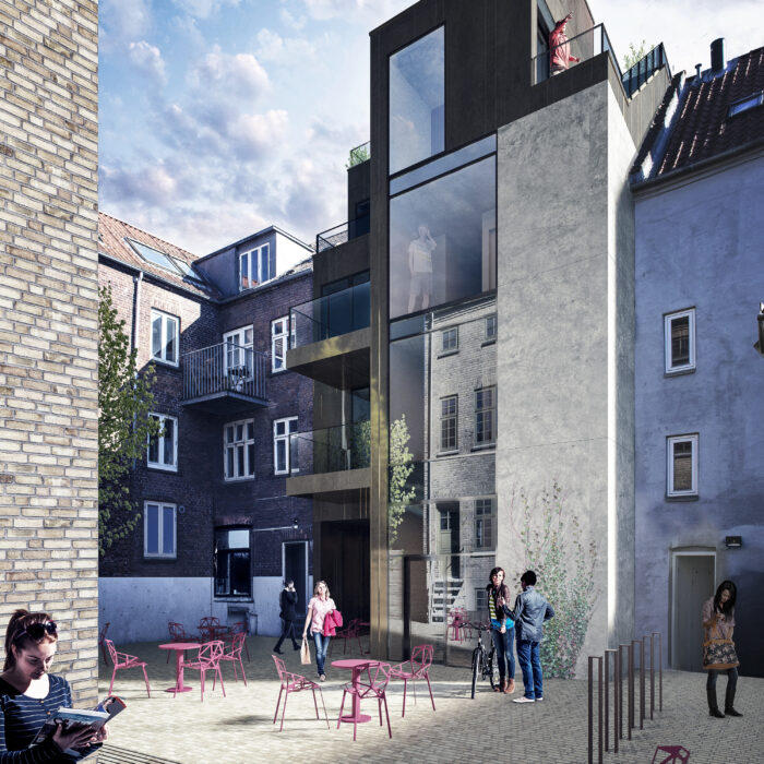 Det levendehus på Jægergårdsgade - gårdvisualisering
