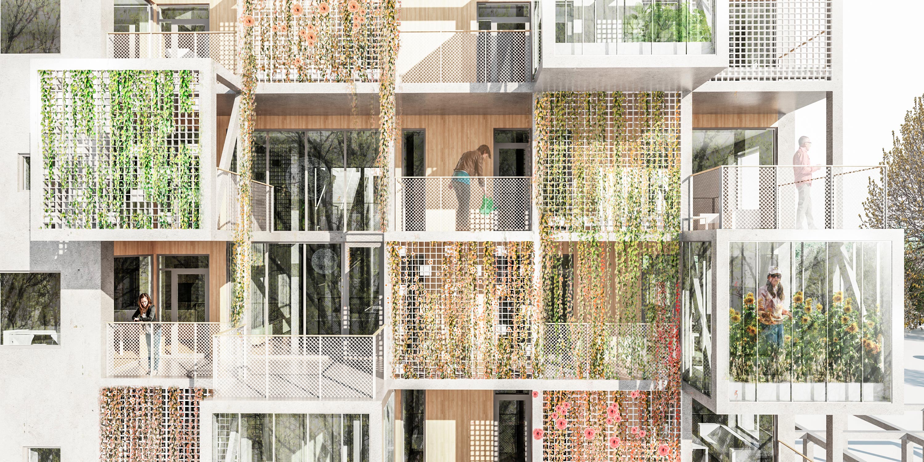 Fremtidens bæredygtige almene bolig - facadestruktur