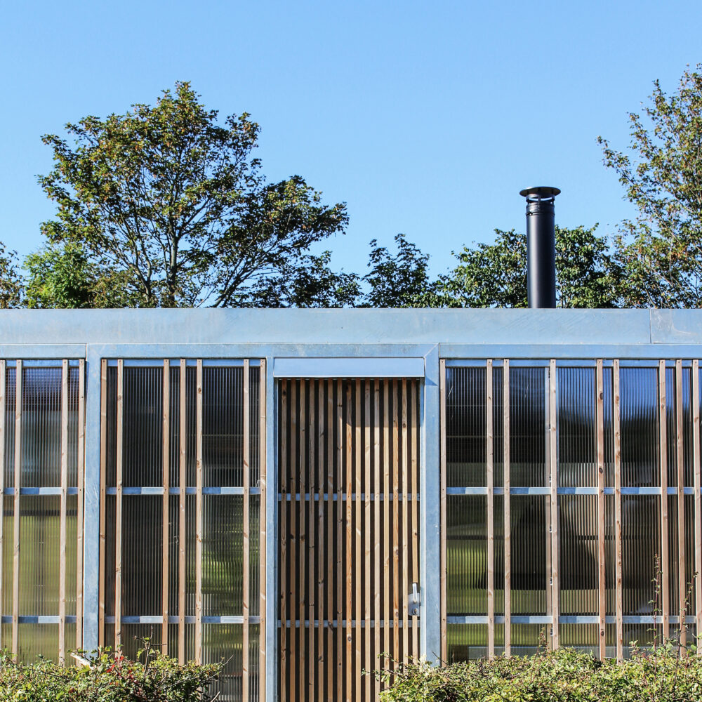 Sansehaven på Langagerskolen - skydedøre