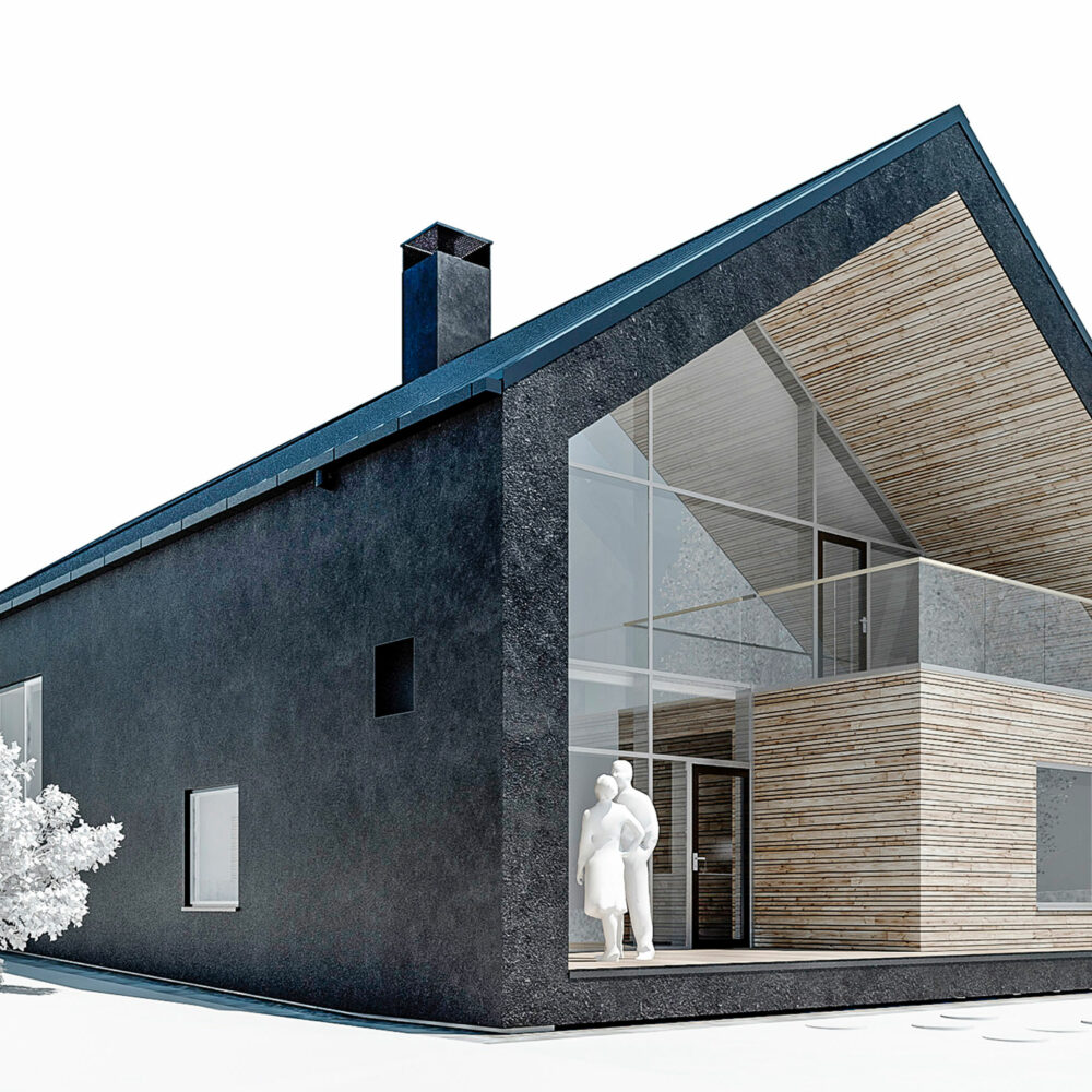Villa Tube - huset set fra haven