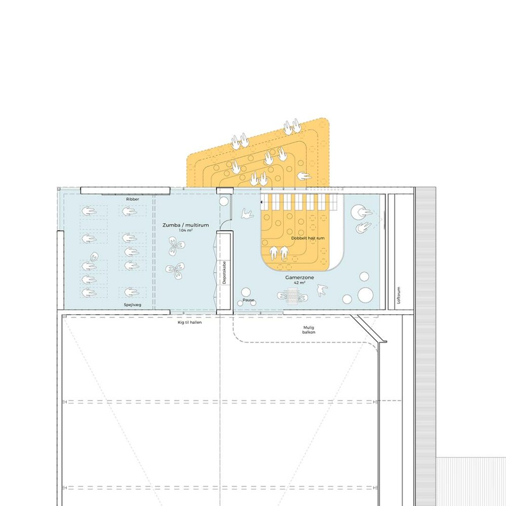 Hundslund - plan 1. sal