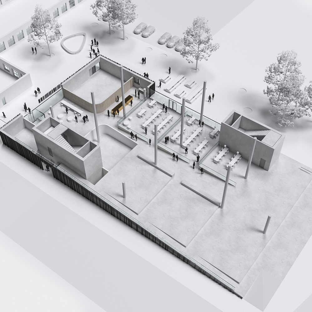 Tietgen Business - forundersøgelse - skråbillede - gårdplansniveau