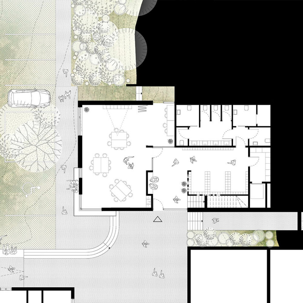 Udbygning af Ryomgaard Realskole - stueplan