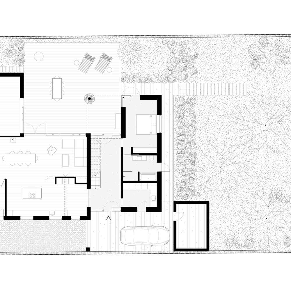 Huset med udsigtshjørnet - stueplan