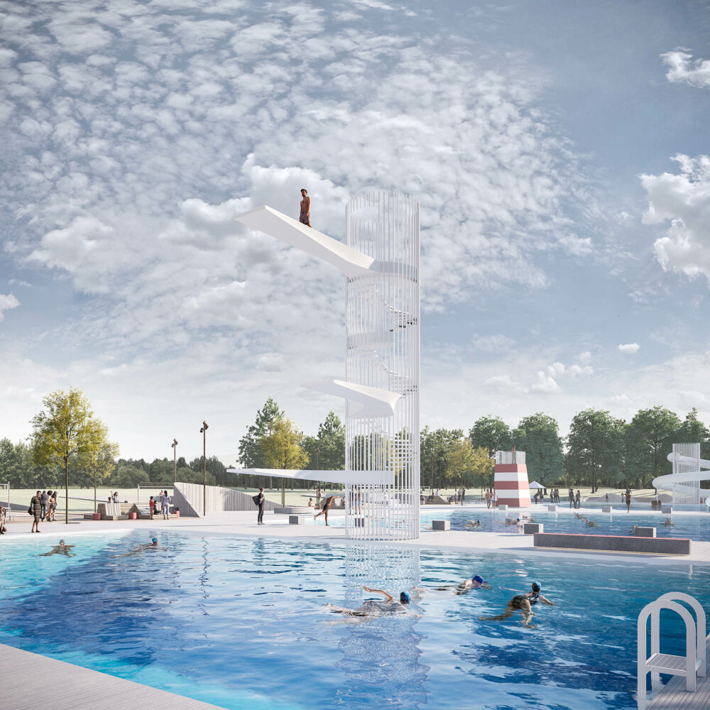 Odense Friluftsbad - View ved udspringstårn