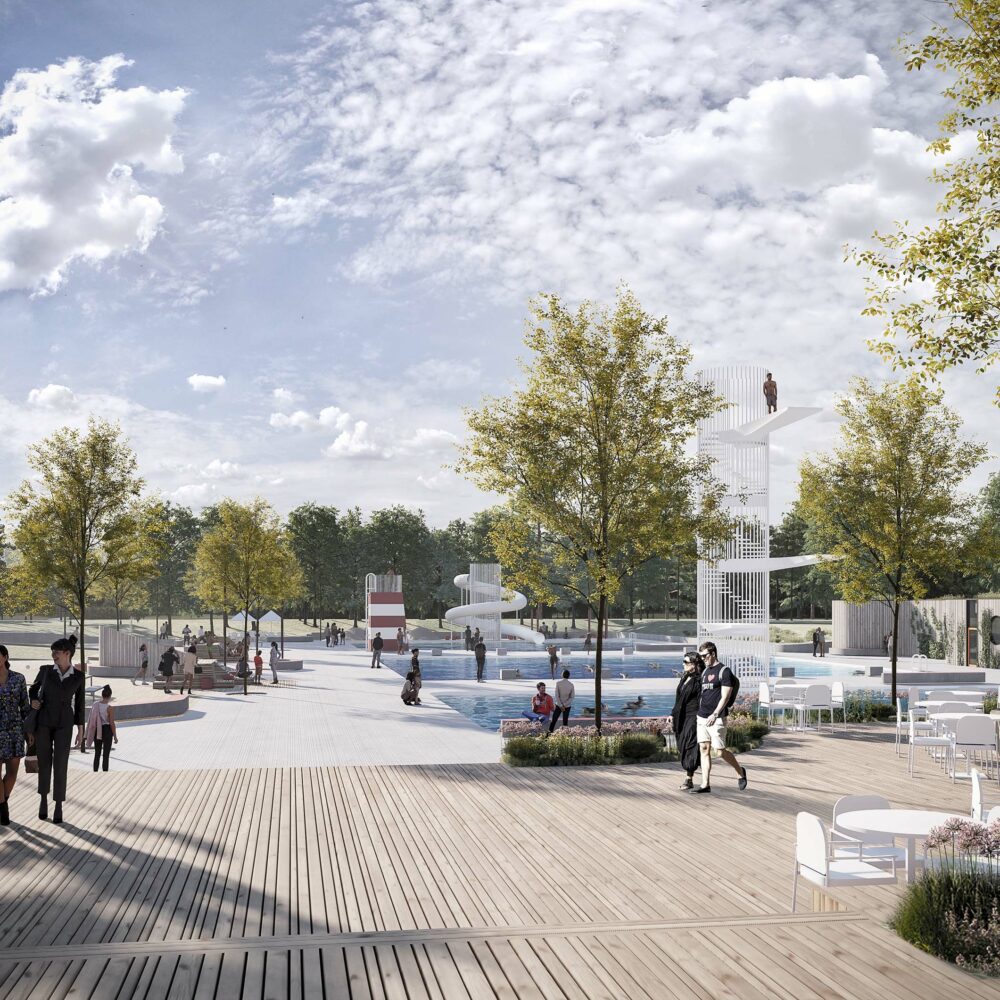 Odense Friluftsbad - Badet set fra adkomstområdet